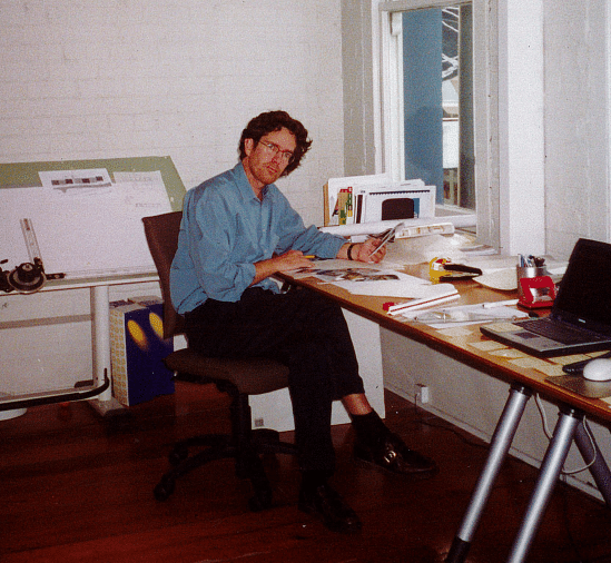 Mark Higham in the first McKenzie Higham office 1999